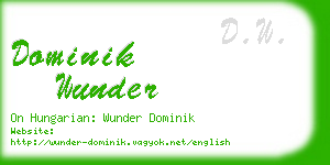 dominik wunder business card
